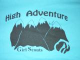 Blue High Adventure Mountains and Logo